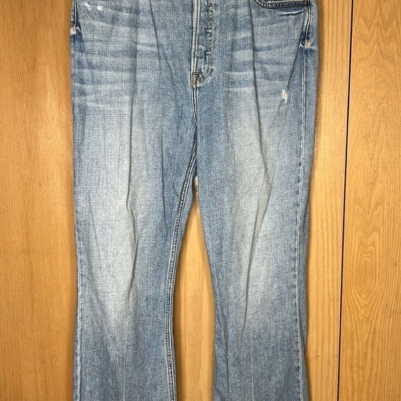 GRLFRND Hannah distressed high waist cropped blue jeans in Fly High Size 31 - Picture 8 of 13